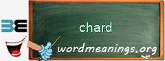 WordMeaning blackboard for chard